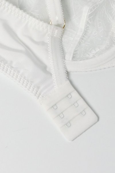 画像13: RINA cream B139 | フルカップ・パッドなし・ワイヤーブラ・一枚レース・大きいサイズ・B〜Iカップ・ホワイト | ewabien エヴァビアン| 輸入下着・高級ランジェリー  (13)