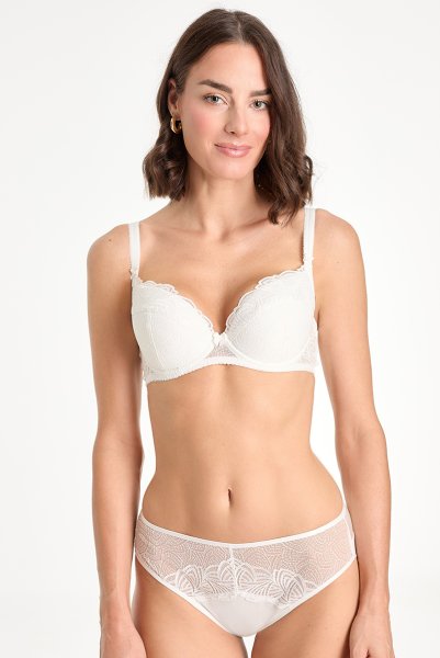画像6: RINA cream B214 | 3/4カップ・ワイヤーブラ・グラマー向け・すっぴん美乳ブラ・ホワイト| ewabien エヴァビアン (6)