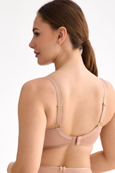 画像3: RINA beige B150 | フルカップ・ワイヤーブラ・セミソフトブラ・大きいサイズ・ベージュ| ewabien エヴァビアン| 輸入下着・高級ランジェリー  (3)