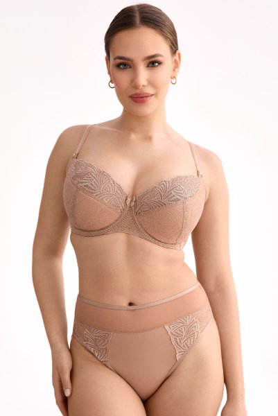 画像4: RINA beige B150 | フルカップ・ワイヤーブラ・セミソフトブラ・大きいサイズ・ベージュ| ewabien エヴァビアン| 輸入下着・高級ランジェリー  (4)