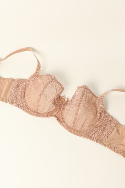 画像8: RINA beige B139 | フルカップ・パッドなし・ワイヤーブラ・一枚レース・大きいサイズ・ベージュ | ewabien エヴァビアン| 輸入下着・高級ランジェリー  (8)