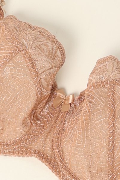 画像10: RINA beige B161 | フルカップ・パッドなし・ワイヤーブラ・一枚レース・大きいサイズ・ベージュ | ewabien エヴァビアン| 輸入下着・高級ランジェリー  (10)