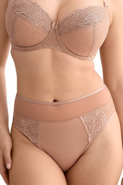 画像3: RINA beige C125 | ハイウエストショーツ・シースルー・ベージュ  | ewabien エヴァビアン (3)