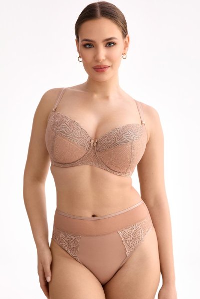 画像5: RINA beige C125 | ハイウエストショーツ・シースルー・ベージュ  | ewabien エヴァビアン (5)