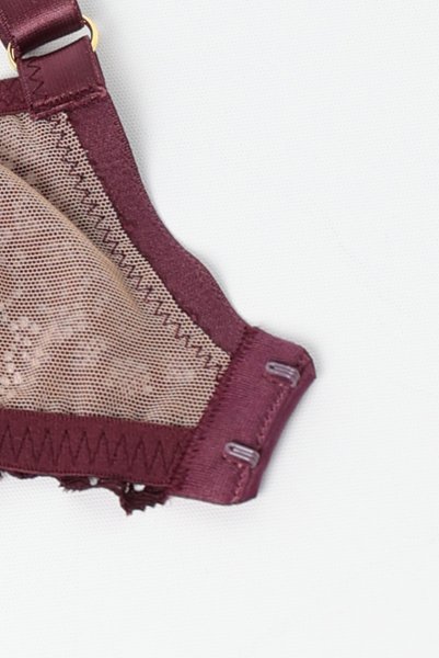 画像12: MARIBEL cherry B862 | ブラレット・フルカップ・パッドなし・ワイヤーブラ・一枚レース・大きいサイズ・バイオレット | ewabien エヴァビアン (12)