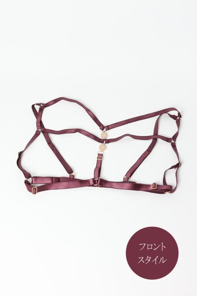 画像7: MARIBEL cherry-HN |ボディハーネス・バイオレット | ewabien エヴァビアン (7)