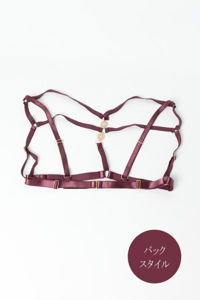 画像8: MARIBEL cherry-HN |ボディハーネス・バイオレット | ewabien エヴァビアン (8)