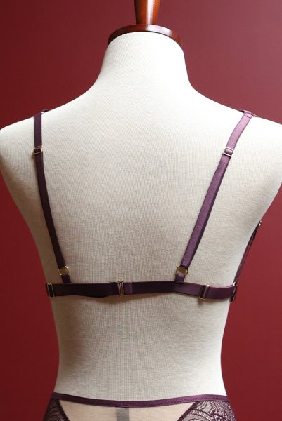 画像13: MARIBEL cherry-HN |ボディハーネス・バイオレット | ewabien エヴァビアン (13)