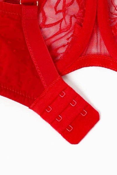 画像13: HARPER red B161 | フルカップブラ・パッドなし・ワイヤーブラ・一枚レース・大きいサイズ・レッド | ewabien エヴァビアン【サイズ交換OK・メール便対象】 輸入下着・高級ランジェリー  (13)