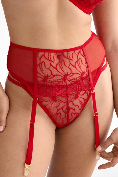 画像3: HARPERred-C603|ガーターベルト・レッド | ewabien エヴァビアン【サイズ交換OK・メール便対象】輸入下着・高級ランジェリー  (3)