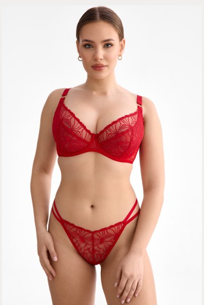 画像5: HARPER red C215 | タンガ・シースルー・レッド  | ewabien エヴァビアン【サイズ交換NG・メール便対象】輸入下着・高級ランジェリー  (5)