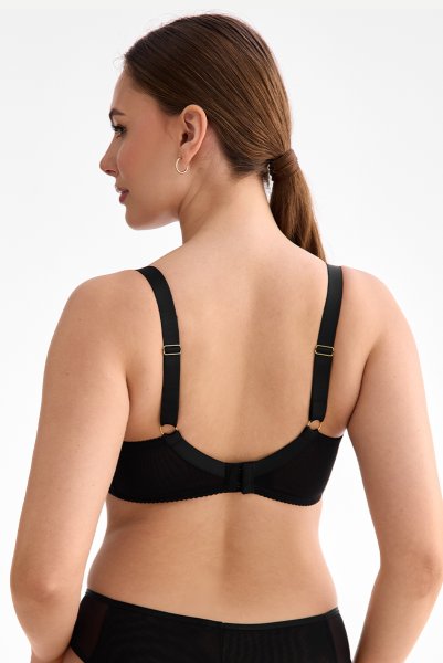 画像3: FIORA black B150 | フルカップ・ワイヤーブラ・セミソフトブラ・大きいサイズ・ブラック| ewabien エヴァビアン【サイズ交換OK】 輸入下着・高級ランジェリー  (3)