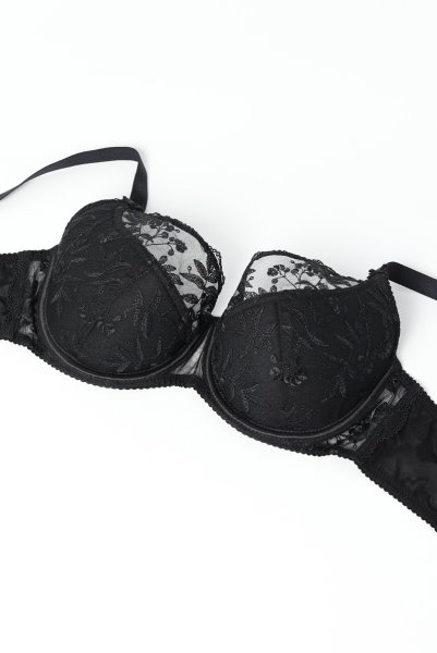 画像7: FIORA black B150 | フルカップ・ワイヤーブラ・セミソフトブラ・大きいサイズ・ブラック| ewabien エヴァビアン【サイズ交換OK】 輸入下着・高級ランジェリー  (7)