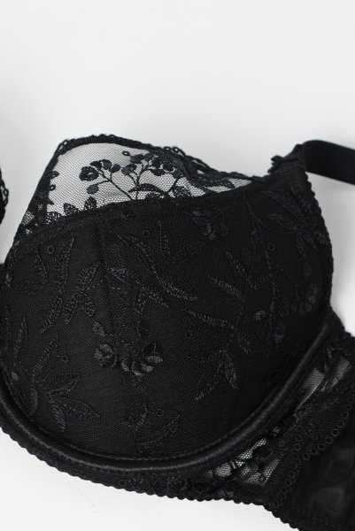 画像8: FIORA black B150 | フルカップ・ワイヤーブラ・セミソフトブラ・大きいサイズ・ブラック| ewabien エヴァビアン【サイズ交換OK】 輸入下着・高級ランジェリー  (8)