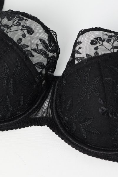 画像9: FIORA black B150 | フルカップ・ワイヤーブラ・セミソフトブラ・大きいサイズ・ブラック| ewabien エヴァビアン【サイズ交換OK】 輸入下着・高級ランジェリー  (9)