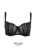 画像1: FIORA black B136 ｜フルカップ・グラマー向け・パッドなし・ワイヤーブラ・一枚レース・ブラック| ewabien エヴァビアン【サイズ交換OK・メール便対象】 輸入下着・高級ランジェリー  (1)