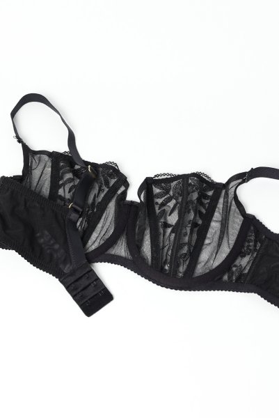 画像11: FIORA black B136 ｜フルカップ・グラマー向け・パッドなし・ワイヤーブラ・一枚レース・ブラック| ewabien エヴァビアン【サイズ交換OK・メール便対象】 輸入下着・高級ランジェリー  (11)