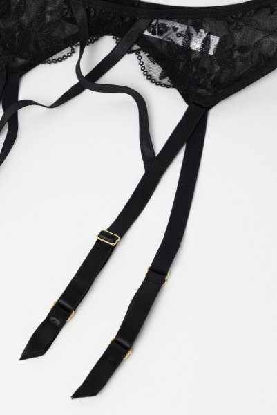 画像11: FIORA black-C606 |ガーターベルト・ブラック | ewabien エヴァビアン【サイズ交換OK・メール便対象】輸入下着・高級ランジェリー  (11)