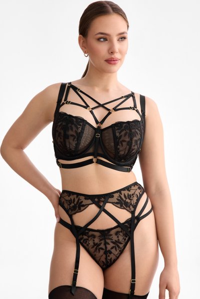 画像7: FIORA black-HN |ボディハーネス・ブラック | ewabien エヴァビアン【サイズ交換NG・メール便対象】輸入下着・高級ランジェリー  (7)