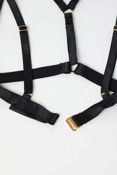 画像13: FIORA black-HN |ボディハーネス・ブラック | ewabien エヴァビアン【サイズ交換NG・メール便対象】輸入下着・高級ランジェリー  (13)