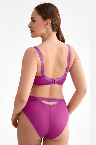 画像5: FIORA fuchsia B150 | フルカップ・ワイヤーブラ・セミソフトブラ・大きいサイズ・紫・ピンク| ewabien エヴァビアン【サイズ交換OK】 輸入下着・高級ランジェリー  (5)