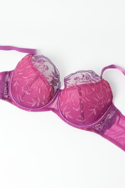 画像7: FIORA fuchsia B150 | フルカップ・ワイヤーブラ・セミソフトブラ・大きいサイズ・紫・ピンク| ewabien エヴァビアン【サイズ交換OK】 輸入下着・高級ランジェリー  (7)