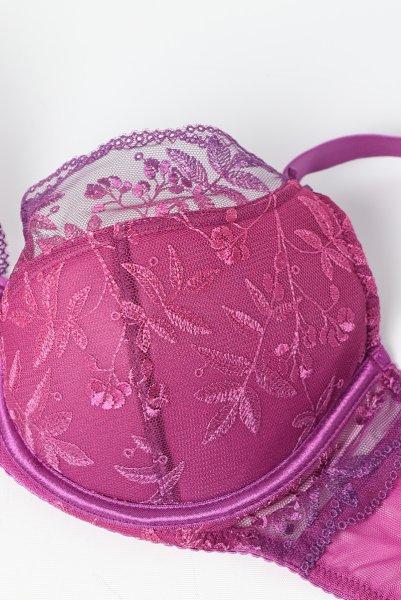 画像8: FIORA fuchsia B150 | フルカップ・ワイヤーブラ・セミソフトブラ・大きいサイズ・紫・ピンク| ewabien エヴァビアン【サイズ交換OK】 輸入下着・高級ランジェリー  (8)