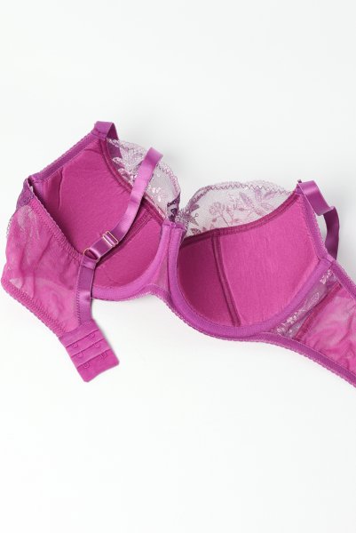 画像10: FIORA fuchsia B150 | フルカップ・ワイヤーブラ・セミソフトブラ・大きいサイズ・紫・ピンク| ewabien エヴァビアン【サイズ交換OK】 輸入下着・高級ランジェリー  (10)