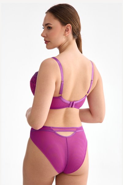 画像5: FIORA fuchsia B214 | 3/4カップ・ワイヤーブラ・グラマー向け・すっぴん美乳ブラ・紫・ピンク| ewabien エヴァビアン【サイズ交換OK】 輸入下着・高級ランジェリー  (5)