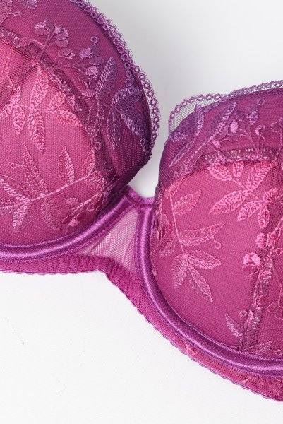 画像9: FIORA fuchsia B214 | 3/4カップ・ワイヤーブラ・グラマー向け・すっぴん美乳ブラ・紫・ピンク| ewabien エヴァビアン【サイズ交換OK】 輸入下着・高級ランジェリー  (9)