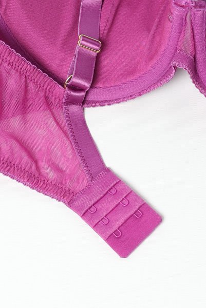 画像12: FIORA fuchsia B214 | 3/4カップ・ワイヤーブラ・グラマー向け・すっぴん美乳ブラ・紫・ピンク| ewabien エヴァビアン【サイズ交換OK】 輸入下着・高級ランジェリー  (12)