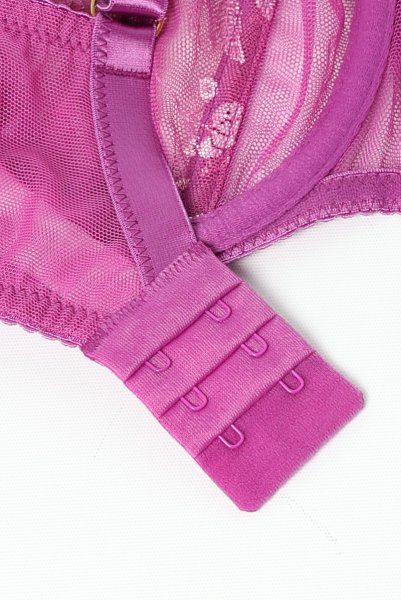 画像13: FIORA fuchsia B136 ｜フルカップ・グラマー向け・パッドなし・ワイヤーブラ・一枚レース・紫・ピンク| ewabien エヴァビアン【サイズ交換OK・メール便対象】 輸入下着・高級ランジェリー  (13)