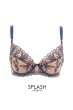 画像1: PALMER blue B214 | 3/4カップ・ワイヤーブラ・グラマー向け・すっぴん美乳ブラ・ブルー×ベージュ| ewabien エヴァビアン【サイズ交換OK】 輸入下着・高級ランジェリー  (1)