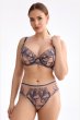 画像4: PALMER blue B214 | 3/4カップ・ワイヤーブラ・グラマー向け・すっぴん美乳ブラ・ブルー×ベージュ| ewabien エヴァビアン【サイズ交換OK】 輸入下着・高級ランジェリー  (4)