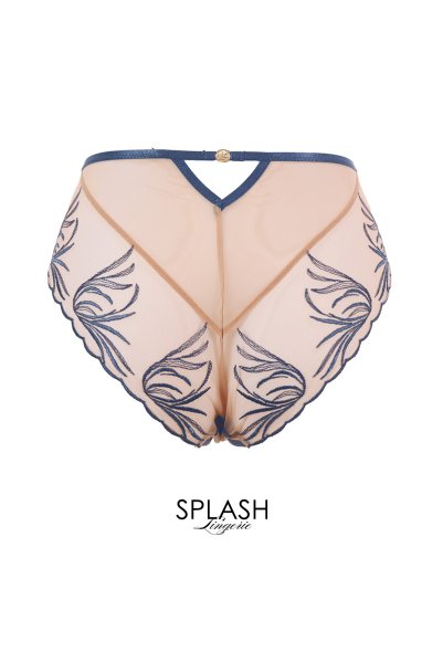 画像2: PALMER blue C511｜ブラジリアンショーツ・ブルー×ベージュ | ewabien エヴァビアン【サイズ交換NG・メール便対象】輸入下着・高級ランジェリー  (2)