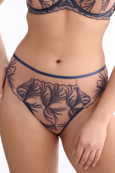 画像3: PALMER blue C511｜ブラジリアンショーツ・ブルー×ベージュ | ewabien エヴァビアン【サイズ交換NG・メール便対象】輸入下着・高級ランジェリー  (3)