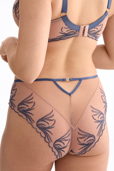 画像4: PALMER blue C511｜ブラジリアンショーツ・ブルー×ベージュ | ewabien エヴァビアン【サイズ交換NG・メール便対象】輸入下着・高級ランジェリー  (4)