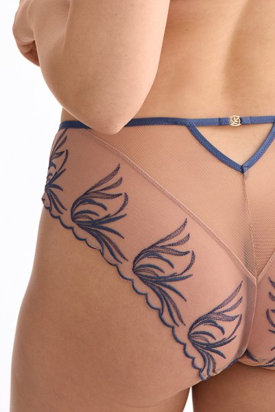 画像8: PALMER blue C511｜ブラジリアンショーツ・ブルー×ベージュ | ewabien エヴァビアン【サイズ交換NG・メール便対象】輸入下着・高級ランジェリー  (8)