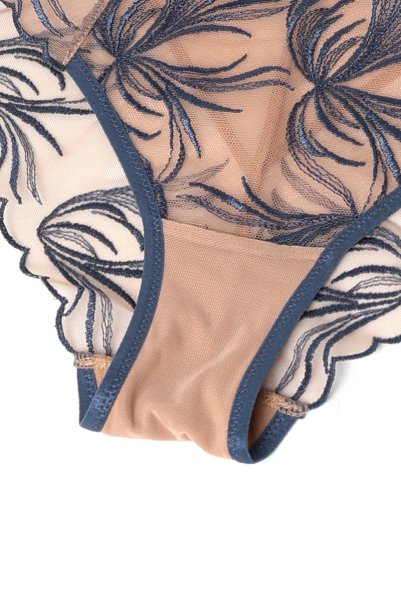 画像13: PALMER blue C511｜ブラジリアンショーツ・ブルー×ベージュ | ewabien エヴァビアン【サイズ交換NG・メール便対象】輸入下着・高級ランジェリー  (13)