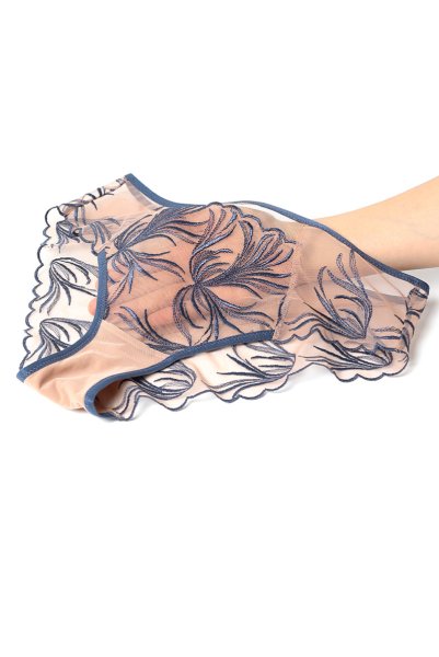 画像15: PALMER blue C511｜ブラジリアンショーツ・ブルー×ベージュ | ewabien エヴァビアン【サイズ交換NG・メール便対象】輸入下着・高級ランジェリー  (15)