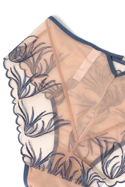 画像13: PALMER blue C125 | ハイウエストショーツ・シースルー・ブルー×ベージュ  | ewabien エヴァビアン【サイズ交換NG・メール便対象】輸入下着・高級ランジェリー  (13)