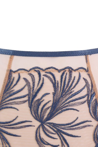 画像14: PALMER blue C125 | ハイウエストショーツ・シースルー・ブルー×ベージュ  | ewabien エヴァビアン【サイズ交換NG・メール便対象】輸入下着・高級ランジェリー  (14)