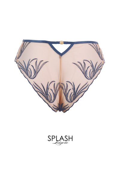 画像2: PALMER blue C322 |ブラジリアンタンガ・ブルー×ベージュ  | ewabien エヴァビアン【サイズ交換NG・メール便対象】輸入下着・高級ランジェリー  (2)