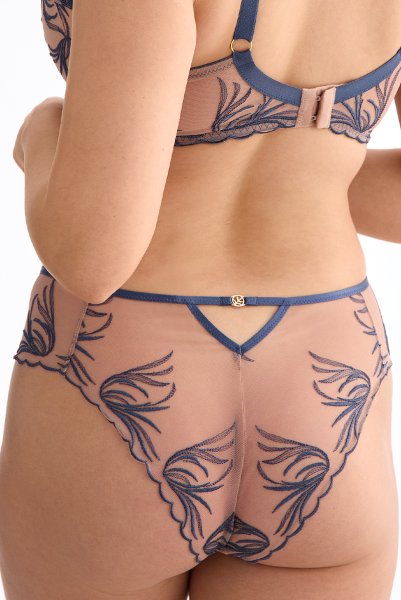 画像4: PALMER blue C322 |ブラジリアンタンガ・ブルー×ベージュ  | ewabien エヴァビアン【サイズ交換NG・メール便対象】輸入下着・高級ランジェリー  (4)