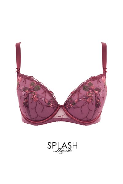 画像1: KARMELA amethyst B214 | 3/4カップ・ワイヤーブラ・グラマー向け・パープル| ewabien エヴァビアン【サイズ交換OK】 輸入下着・高級ランジェリー  (1)