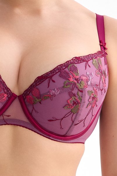 画像6: KARMELA amethyst B214 | 3/4カップ・ワイヤーブラ・グラマー向け・パープル| ewabien エヴァビアン【サイズ交換OK】 輸入下着・高級ランジェリー  (6)