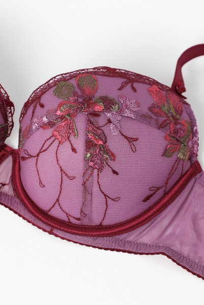 画像9: KARMELA amethyst B214 | 3/4カップ・ワイヤーブラ・グラマー向け・パープル| ewabien エヴァビアン【サイズ交換OK】 輸入下着・高級ランジェリー  (9)