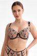 画像2: SALMA beige B161 | フルカップ・パッドなし・ワイヤーブラ・一枚レース・大きいサイズ・ベージュ | ewabien エヴァビアン【サイズ交換OK・メール便対象】 輸入下着・高級ランジェリー  (2)