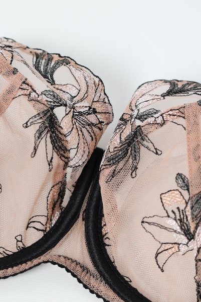 画像10: SALMA beige B161 | フルカップ・パッドなし・ワイヤーブラ・一枚レース・大きいサイズ・ベージュ | ewabien エヴァビアン【サイズ交換OK・メール便対象】 輸入下着・高級ランジェリー  (10)
