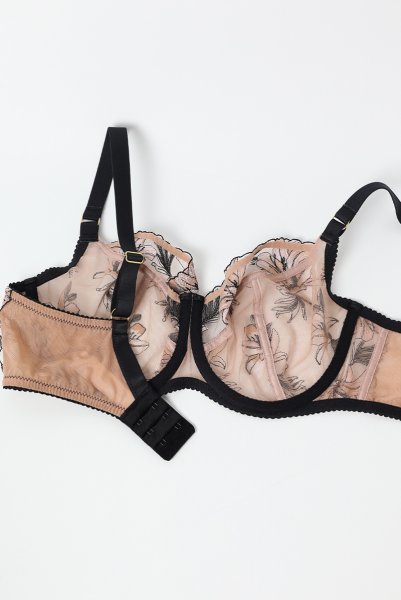 画像11: SALMA beige B161 | フルカップ・パッドなし・ワイヤーブラ・一枚レース・大きいサイズ・ベージュ | ewabien エヴァビアン【サイズ交換OK・メール便対象】 輸入下着・高級ランジェリー  (11)